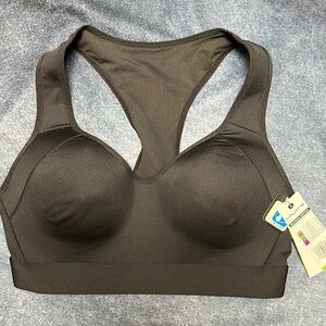 Layer 8 Black Maximum Support Sports Bra NWT Large